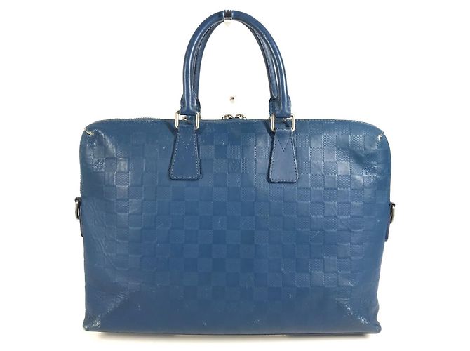 Bolsa Port Document Jour Louis Vuitton Damier Infini Azul