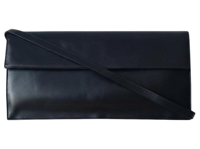 Hobbs Clutch a Bustina in Pelle Nera Nero