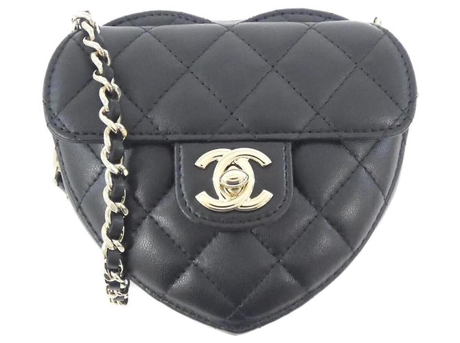 Borsa a tracolla Chanel AP2784 in pelle nera Nero