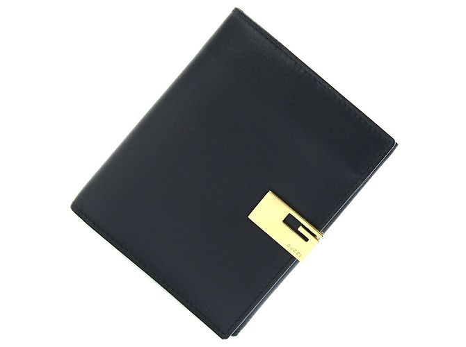 Cartera de piel de becerro negra Gucci Negro