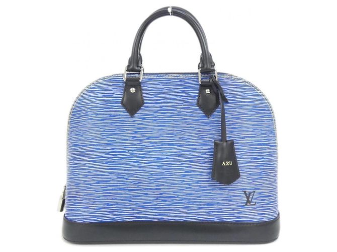 Borsa Alma PM in Epi Denim Louis Vuitton Blu