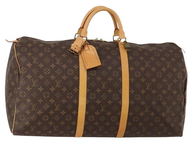LOUIS VUITTON Monogram Keepall 60 Boston Bag M41422 LV Auth 188943V Monograma
