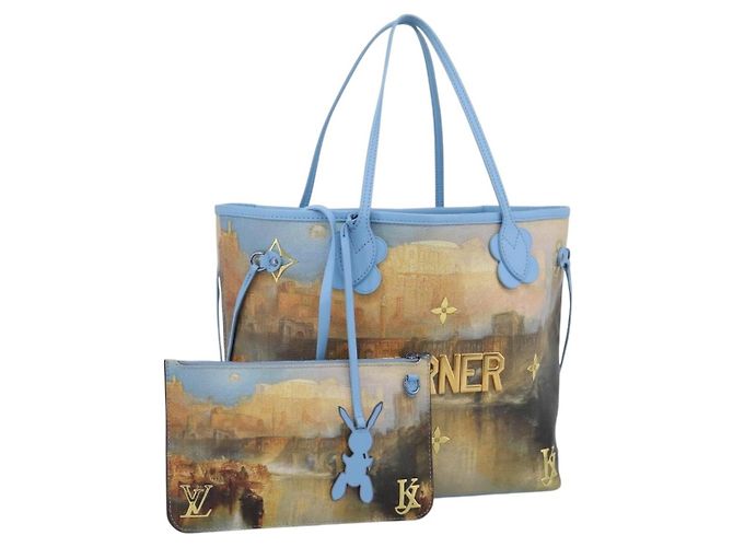 LOUIS VUITTON Masters Collection TURNER Neverfull MM Bag M43318 Auth 189911SM Blue