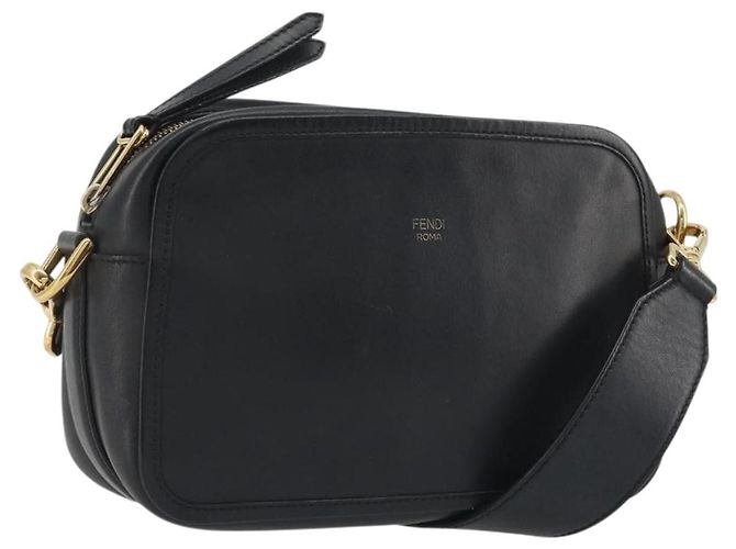 Borsa a Spalla FENDI in Pelle Blu Navy e Oro Auth ka4981 D'oro