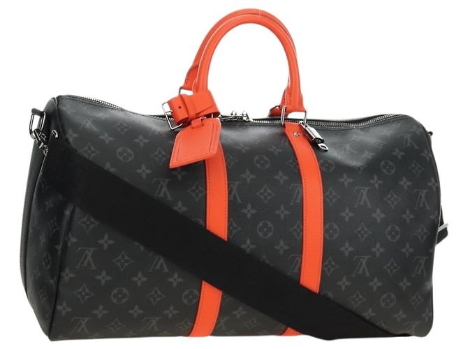 LOUIS VUITTON Monogram Eclipse Keepall Bandouliere 45 M15251 LV Auth 189113SAM Monograma