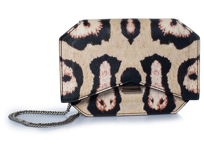 Givenchy, leopard bow cut shoulder bag Black