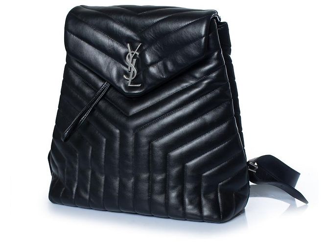 Saint Laurent, Loulou matelasse chevron backpack