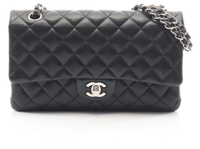 Timeless Borsa a tracolla Chanel Matelassé Double Flap Nero