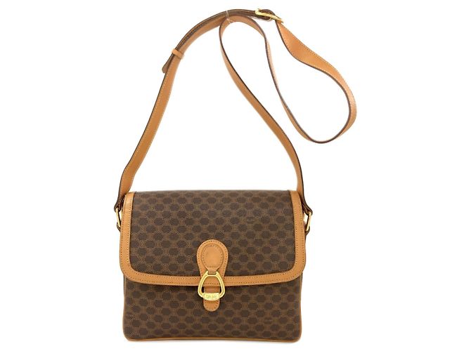 Céline Borsa a tracolla Celine motivo Macadam Marrone