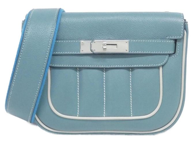 Borsa a tracolla Hermès Berline MINI Blu Blu chiaro