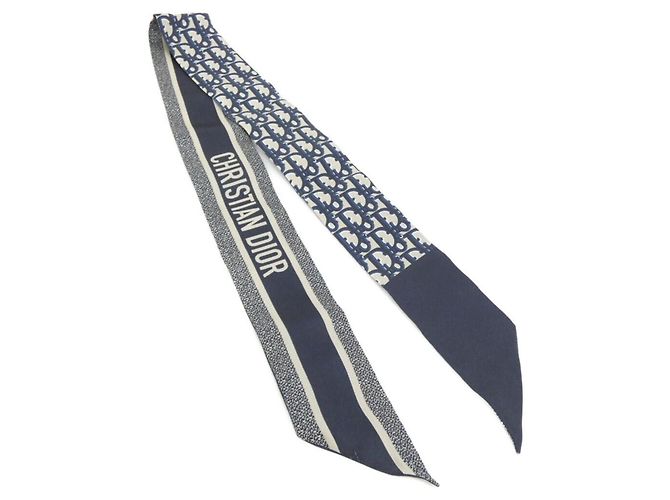 Sciarpa Christian Dior Dior OBLIQUE Blu Blu navy