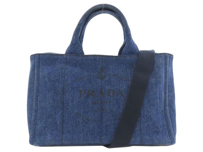 Bolsa Prada Canapa Denim Azul