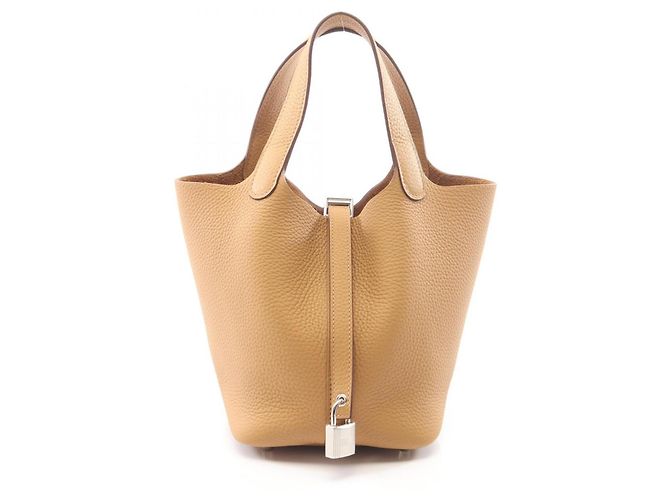 Hermès Bolsa Hermes Picotin Lock PM Biscuit Bege