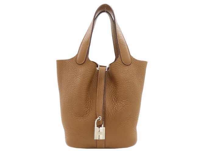 Hermès Borsa Hermes Picotin Lock PM Marrone