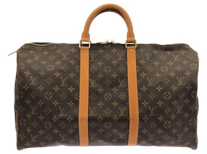 Borsa Boston Louis Vuitton Monogram Keepall 50cm Marrone