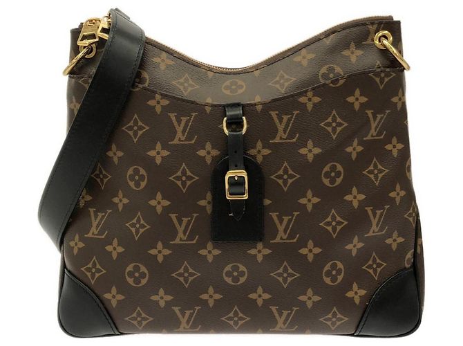 Bolsa de Ombro Louis Vuitton Monogram Odeon MM Marrom Preto