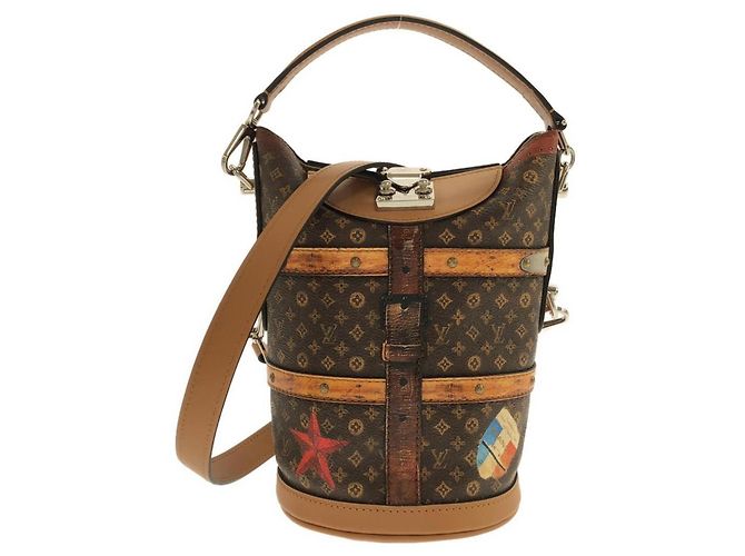 Borsa Duffle Louis Vuitton Monogram Trompe l'oeil Marrone