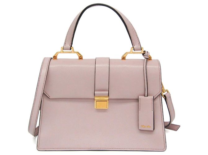 Miu Miu Madras Convertible Compartment Top Handle Leather Medium Pink