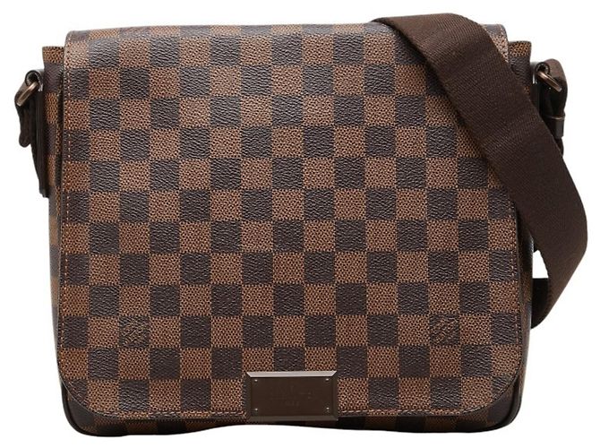 Borsa a tracolla Louis Vuitton Damier District PM Marrone
