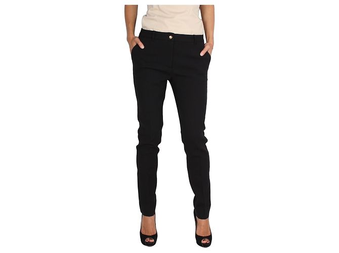 Dolce & Gabbana Black Wool Blend Tailored Trousers