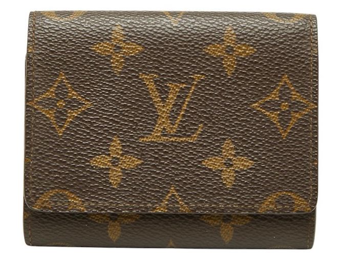 Louis Vuitton Monogram Enveloppe Visitenkartenetui Braun