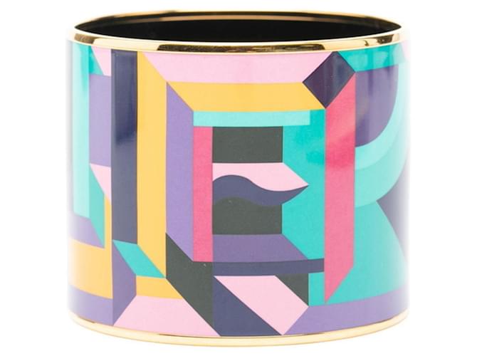 Hermès Hermes Enamel Cloisonné Charm Bracelet Multiple colors Golden 