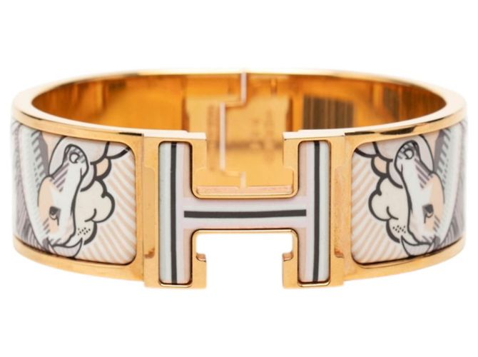 Hermès Pulsera Hermes Clic Clac H PM Pegasus Multicolor Dorado