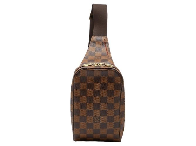 Borsa a Spalla Louis Vuitton Damier Geronimos Marrone