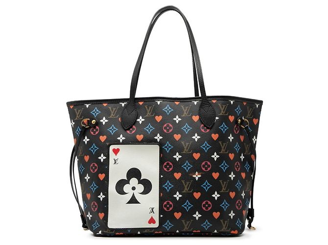 Borsa Tote Louis Vuitton Game On Monogram Neverfull MM Nero Multicolore