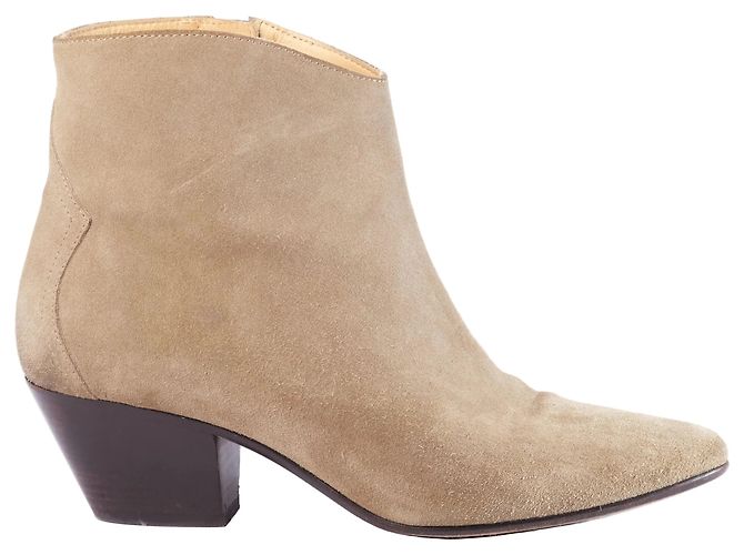 Bottines Isabel Marant en daim taupe