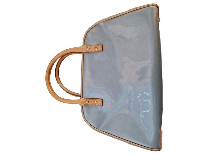 Louis Vuitton Alma PM Monogram Vernis Handtasche Hellblau