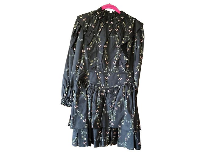 Autre Marque AllSaints Vestido Aislyn Varanasi Negro Rosa Blanco Verde