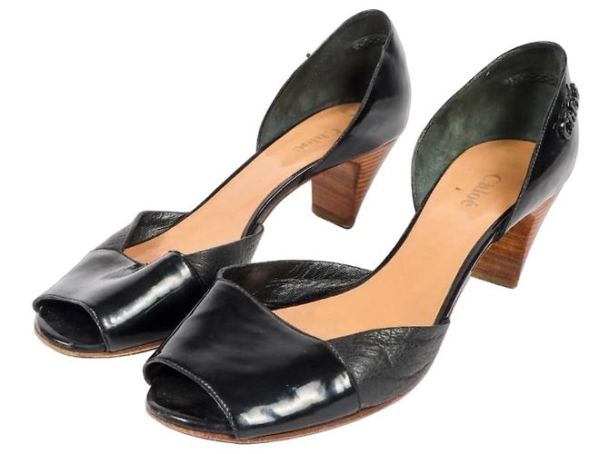 Chloé Lackleder Pumps in Schwarz