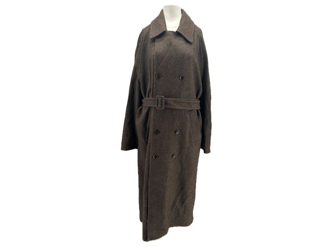 Filippa K Wool Trench Coat Brown