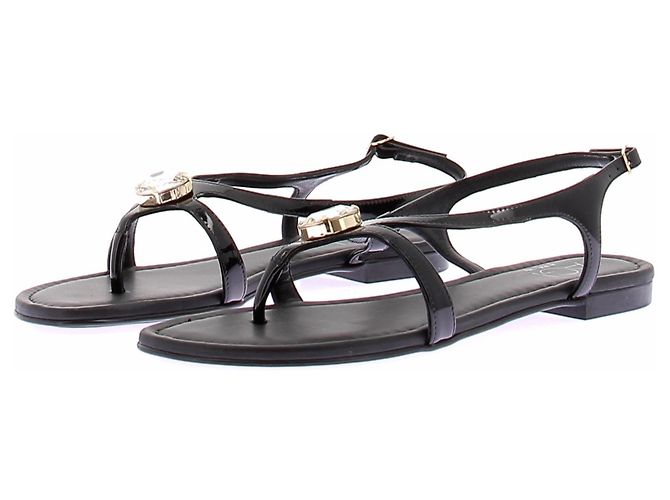Bruno Magli Black Leather Sandals Size 41