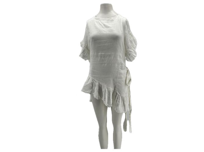 Isabel Marant Etoile Weißes Leinen Minikleid