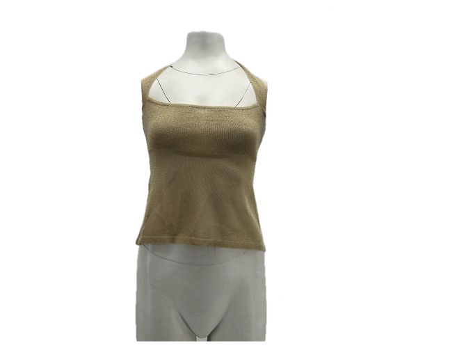 Autre Marque Top halter dorado LIONESS