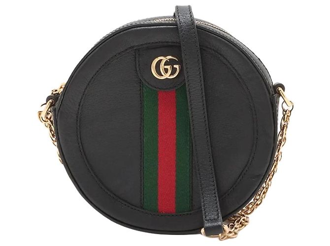 Gucci Borsa a tracolla in pelle Ophidia nera