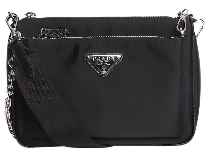 Prada Borsa a tracolla in nylon nero