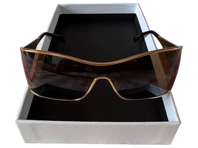 Céline Celine Óculos de sol Triomphe Dourados Marrom Gold hardware