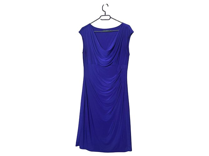 Autre Marque Lauren Ralph Lauren lila Jersey-Kleid mit Drapierung