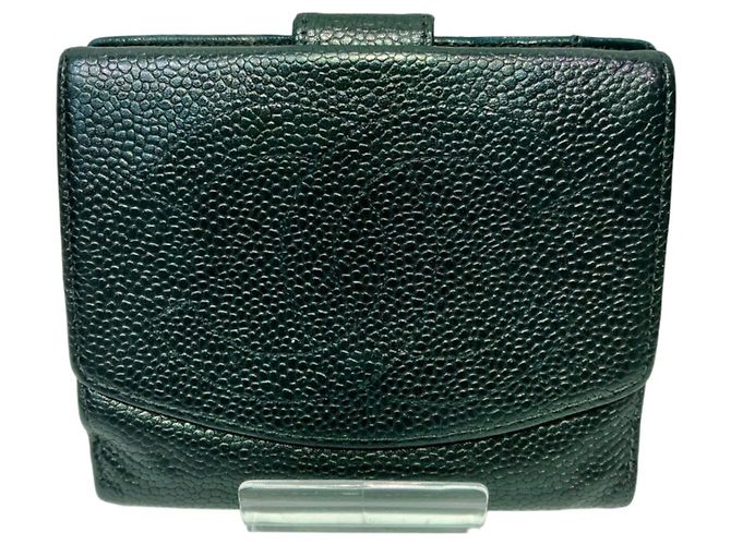 Timeless Chanel Coco Mark Bi-fold Wallet Black