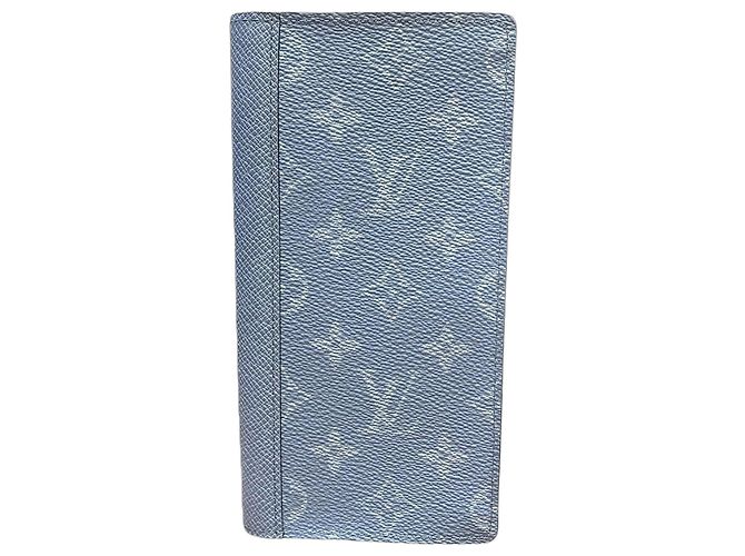 Cartera larga Brazza Louis Vuitton Azul claro Monograma