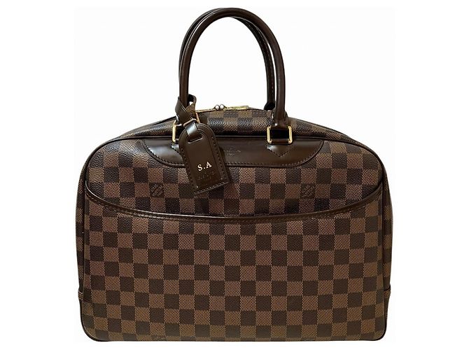 Borsa Louis Vuitton Deauville Marrone Damier ebene