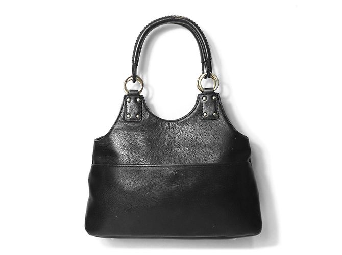 Borsa a tracolla in pelle nera Gucci Nero