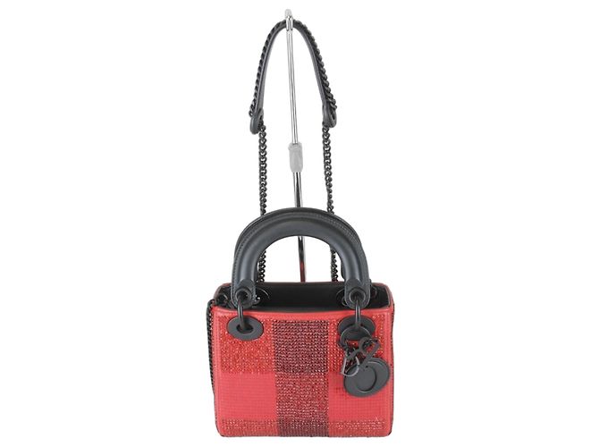 Borsa a tracolla rossa Christian Dior Rosso