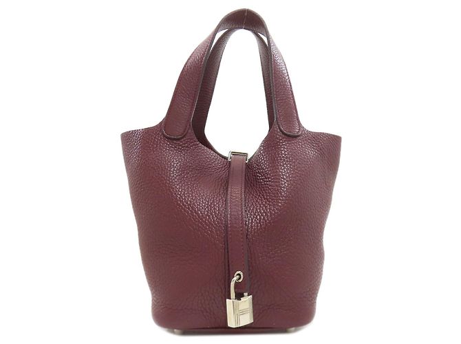 Hermès Bolsa Hermes Picotin Lock PM Bordeaux