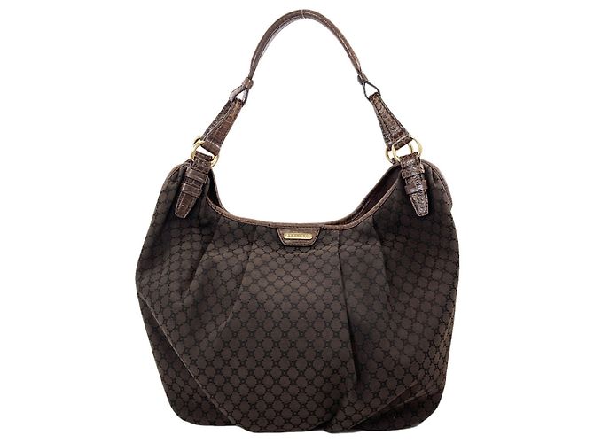 Céline Borsa a tracolla in tela Macadam Celine Marrone