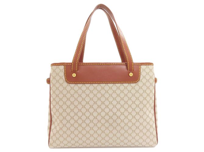 Céline Celine Handtasche aus Macadam-Muster Canvas Braun