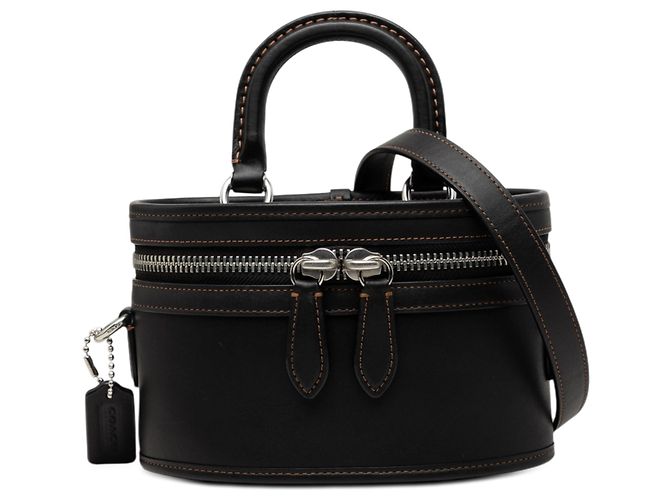 Beauty case Coach in pelle nera Nero